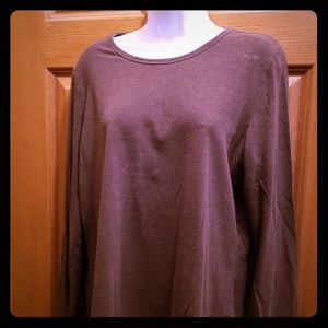 L.L. Bean Long Sleeve Brown Tee - XL